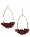 Beads come together for something special in this pair of drop earrings from Kenneth Cole New York. Crafted from gold-tone mixed metal, the earrings feature a grouping of red faceted beads at the bottom for flair. Approximate drop: 2-1/4 inches.