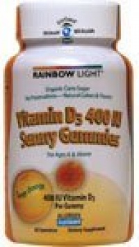 Rainbow Light Vitamin D3 Sunny Gummies, 400 Iu, 60-Count Bottle