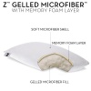 Z by Malouf GELLED MICROFIBER with Memory Foam Layer Gel Fiber Filled Pillow, QUEEN