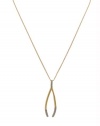 House of Harlow 1960 Wishbone Pave Gold Pendant Necklace