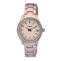 Fossil Women's ES2976 Quartz Rose Dial Aluminum Watch