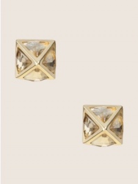 GUESS Gold-Tone Pyramid Studs, GOLD