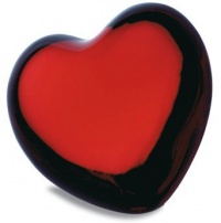 Baccarat Crystal Red Puffed Heart Paperweight 1761585