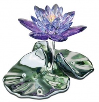 Swarovski Waterlily Figurine, Blue Violet