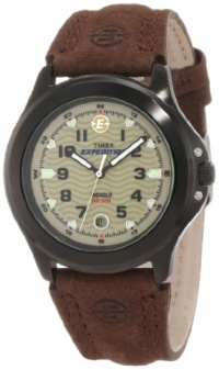 Timex Men's T47012 Metal Field Expedition Brown Leather Strap Watch