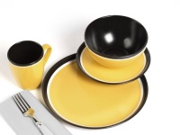 TTU Gallery 16-Piece Dinnerware Set, Argentina Yellow