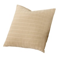 Sure Fit 175031362G_LINEN Stretch Squares Pattern Throw Pillow, 18-Inch, Linen