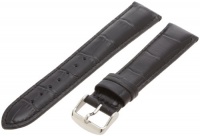 Hadley-Roma Men's MSM898RA-200 20-mm Black Alligator Grain Leather Watch Strap