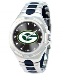 Go, Pack, go! Root for your team 24/7 with this sporty watch from Game Time. Features a Green Bay Packers logo at the dial.