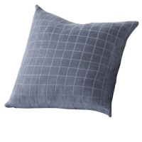 Sure Fit 175031362G_STMBLU Stretch Squares Pattern Throw Pillow, 18-Inch, Storm Blue