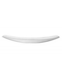 At once graceful and modern, this bowl reflects great taste at every meal. Its long canoe shape, forged in radiant aluminum, makes a chic presentation of bread, appetizers and salads. From Dansk's collection of serveware and serving dishes.