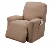 Stretch Sensations Newport Recliner Stretch Slipcover, Wheat