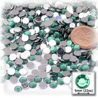 144pc Rhinestones Round 5mm - 21ss flatback Emerald Green EGR