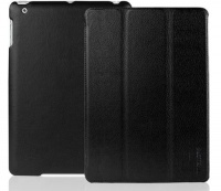 INVELLOP BLACK Leatherette Case Cover for iPad mini (Built-in magnet for sleep/wake feature) Model #'s MD531LL/A MD528LL/A and MD540LL/A