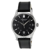 Victorinox Swiss Army Alliance Black Dial Black Leather Ladies Watch 241542