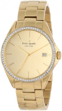 Kate Spade New York Women's 1YRU0102 Large Gold Seaport Crystal Bezel Watch