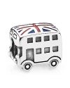 Show your love for London with this sterling silver bus charm emblazoned with the Union Jack.