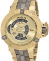 Invicta Men's 1572 Subaqua Noma III Gold Dial 18k Gold Ion-Plated Stainless Steel With Titanium Trim Watch