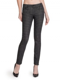 GUESS Brittney Ankle Skinny Houndstooth Printe, GREYSCALE WASH (26)