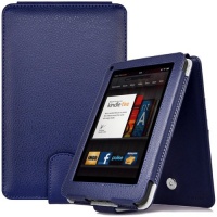 CaseCrown Regal Flip Vertical Case (Blue) for Amazon Kindle Fire Tablet