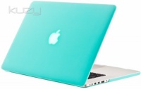 Kuzy A1398 Rubberized Hard Case Cover for 15.4-Inch MacBook Pro with Retina Display - Aluminum Unibody - Hot Blue