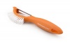 Rachael Ray Tools 3-in-1 Vegetable Peeler/Brush Veg-A-Peel, Orange