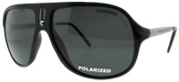 Carrera Safari/R/S Polarized Navigator Sunglasses,Shiny Black Frame/Grey Gradient Lens,One Size