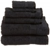 Superior Egyptian Cotton  6 Piece Towel Set, Black