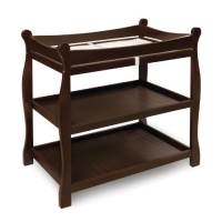 Badger Basket Sleigh Style Changing Table, Espresso