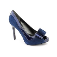 Nine West Loreteo Open Toe Platforms Shoes Blue Womens