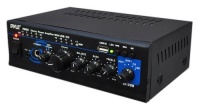 Pyle Home PTAU45 Mini 2x120 Watt Stereo Power Amplifier with USB/CD/AUX Inputs