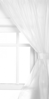 Carnation Home Fashions Vinyl Bathroom Window Curtain, Frosted Clear