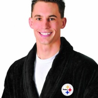 NFL Pittsburgh Steelers Cotton Robe (Black, One Size)