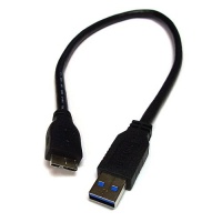 Oyen Digital USB 3.0 A Male to Micro B Male Cable (1.5 Ft, Black)