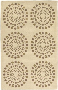 Surya BST-435 Bombay Cream 2-Feet 6-Inch by 8-Feet Area Rug