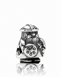 A courageous Viking is depicted in detail in sterling silver. Charm by PANDORA.