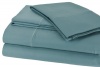 Elite Home Renaissance Collection 600 Thread Count Sateen Queen Sheet Set, Turquoise