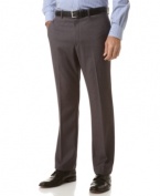 With a slim fit, these pants from Perry Ellis streamline and modernize your 9-to-5 look.