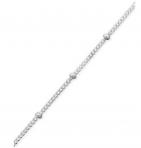 Giani Bernini Sterling Silver Anklet, 10 Beaded Cable Link Chain