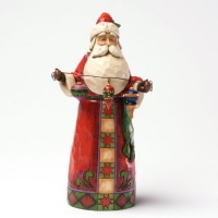 Enesco Jim Shore Heartwood Creek Classic Santa with Ornaments Figurine, 9-Inch