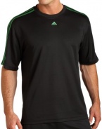 adidas Men's 3 Stripe Short Sleeve Top