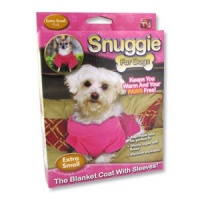 Snuggie for Dogs Pink Colored Fleece Blanket Coat with Sleeves - Extra Small