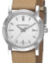 Burberry Women's BU1387 Nova Check Checked Strap White Dial Watch