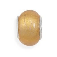 Champagne Foil Glass Bead