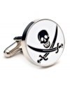 Get the swashbuckling style you need to rule the boardroom with these iconic Calico Jack logo cufflinks from Cufflinks Inc.