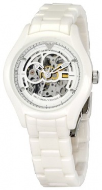 Emporio Armani Women's AR1428 Meccanico Skeleton Dial Watch