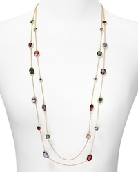 This bright, multi-stone Lauren Ralph Lauren necklace is an instant pop of color to your outfit. Pair it with shorter necklaces for a lovely, layered look.