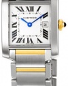 Cartier Midsize W51012Q4 Tank Francaise Stainless Steel and 18K Gold Watch