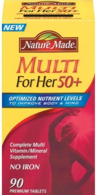 Nature Made Multi For Her 50+ Multiple Vitamin and Mineral, 90 Tablets