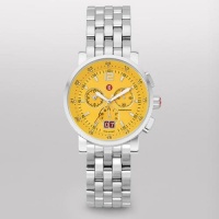 MICHELE Sport Sail Large Yellow Dial Stainless Steel Bracelet